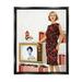 Stupell Industries Vintage TV Advertisement Woman by Kathy Alper Graphic Art Canvas in Black/Red | 21 H x 17 W x 1.7 D in | Wayfair