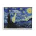 Stupell Industries Starry Night Classic Alien UFOs by Lil' Rue Wood in Blue/Brown | 14 H x 11 W x 1.5 D in | Wayfair aw-295_wfr_11x14