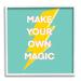 Stupell Industries Make Your Own Magic Lightning Bolt On by Ashley Singleton Graphic Art in Brown/Green/Yellow | 12 H x 12 W x 1.5 D in | Wayfair