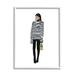 Stupell Industries Trendy Stripes Fashion Girl On Wood by Amelia Noyes Graphic Art Wood in Black/Brown/White | 11 H x 14 W x 1.5 D in | Wayfair