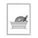 Stupell Industries Tortoise Bathing In Tub Sea Life Framed On by Annalisa Latella Graphic Art in Brown/Gray/White | 24 H x 30 W x 1.5 D in | Wayfair