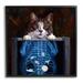 Stupell Industries Funny Cat X-Ray Mice Framed On Wood by Lucia Heffernan Painting Wood in Black/Blue/Brown | 17 H x 17 W x 1.5 D in | Wayfair