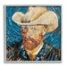 Stupell Industries Van Gogh Classic Portrait Collage Framed On Wood by Stacy Gresell Painting Wood in Blue/Brown | 12 H x 12 W x 1.5 D in | Wayfair