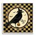 Stupell Industries Oct 31 Checkered Halloween Crow Framed On by Stephanie Workman Marrott Graphic Art in Black/Brown/Yellow | Wayfair
