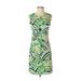 Jennifer Lopez Casual Dress - Sheath Crew Neck Sleeveless: Green Dresses - Women's Size Small