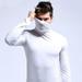 ALSLIAO Men s Winter Warm Long Sleeve Bottoming Tops Turtleneck Thermal Underwear White XXXL