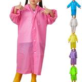 Cheers.US Water-resistant Raincoat for Kids Kids Rain Coat Reusable Rain Poncho Jacket for Boys and Girls