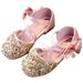 niuredltd children s girls dress shoes princess sandals summer baotou flat leather shoes dance shoes size 25