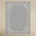 Gray 63 x 0.01 in Area Rug - Birch Lane™ Cecilia Grey Art Deco Border Indoor/Outdoor Area Rug Polypropylene | 63 W x 0.01 D in | Wayfair