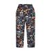 Mother s Day POROPL Cargo Pants for Women Clearance Under $20 Plus Size Casual Loose Cotton Linen Wide Leg Printed Woman Cargo Work Pants Dark Blue Size 12