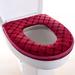 Saveï¼�2021 Upgrade Bathroom Toilet Seat Cover Soft Plush Washable Winter Warmer Toilet Seat Mat Pad Cushion Bathroom Accessory 17*14.65 in