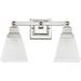 Rosdorf Park Melillo 2 - Light Vanity Light, Glass in Gray | 7.75 H x 15 W x 9.5 D in | Wayfair F9197569D4124F0C98E7A418A52233A6