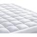 Alwyn Home Down Alternative Extra Plush Mattress Pad, GOTS Certified Organic Cotton Cover, 1350 GSM Down Alternative/Cotton | Wayfair