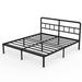 Ebern Designs Meave 40" Bed Frame Metal in Black | 40 H x 75.59 W x 79.61 D in | Wayfair D752B1F6D12549D79FEEE2394E01B317