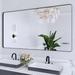Ebern Designs Filleted Corner Wall Mounted Mirror, Bathroom Mirror Vanity Wall Mirror w/ Metal Frame Metal in Black | 24" x 40" | Wayfair