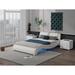 Ivy Bronx Malvern Storage Bed Upholstered/Metal/Faux leather in White/Black | 29 H x 56 W x 86 D in | Wayfair C5587763E0E8410E86A64AB13E4F793B