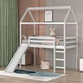 Harper Orchard Stigler Twin Loft Bed Wood in White | 88 H x 80.7 W x 77.4 D in | Wayfair BED4C49EC1294BBD81D5345C24184B35