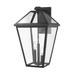 Charlton Home® Lefler 3-Light Outdoor Wall Lantern Glass/Steel in Black | 21.25" H x 12.25" W x 13.25" D | Wayfair 67395730EFD84A038B0C3B66951E5BE2