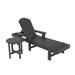 Highland Dunes Aspendale 77.6" Long Reclining Single Chaise Plastic in Gray | 37.8 H x 21.1 W x 77.6 D in | Outdoor Furniture | Wayfair