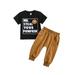 Halloween Toddler Baby Boy Outfit MR. Steal Your Pumpkin Short Sleeve T-Shirt and Long Pants Sets 2 Piece Fall Clothes