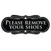 All Quality Designer Please Remove Your Shoes Thank You Sign - Black Large
