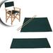 2 Pcs Canvas Chairs Covers Casual Directors Chairs Cover Seat Protector Replacement Seat Covers Kit Dark Green