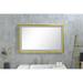 Sumdeal Mirror Vanity Mirror 42 X24 Rectangular Aluminum Framed Anti-Fog LED Lighted Wall Bathroom Vanity Mirror with Lights Gold