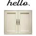 Family Hello Cute Signs Wall Decal Decoration Hello Word Text Cute Doodle Typography Lasts Years and Easily Removable - Size: 16 In(W) x 40 In(H)