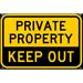 Vinyl Stickers - Bundle - Safety and Warning & Warehouse Signs Stickers - Private Property Keep Out Sign X8 - 6 Pack (24 x 30 )