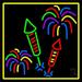 24 x 24 in. Fire Work with Multi Color 1 Neon Sign - Multi Color