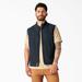 Dickies Men's Duck Canvas High Pile Fleece Lined Vest - Rinsed Dark Navy Size Lt (TE360)