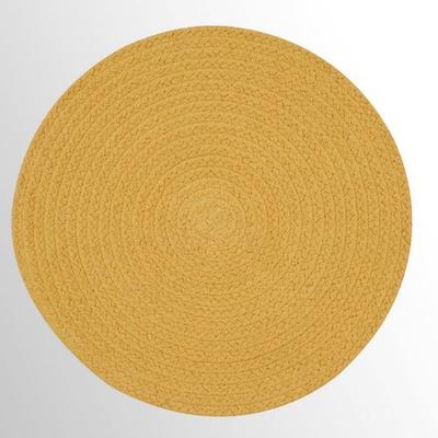 Essex Round Braided Placemats Set of Four, Set of Four, Yellow