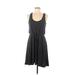 Heartloom Casual Dress - A-Line: Gray Solid Dresses - Women's Size Medium