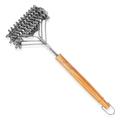 BBQ-AID Grill Brush for Outdoor Grill Bristle Free - 18" BBQ Brush for Grill Cleaning Kit - Safe BBQ Grill Cleaner Brush and Scraper - Stainless Grill Cleaning Brush for Any Grill, Grill Accessories