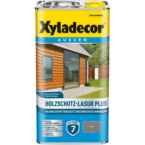 „XYLADECOR Holzschutzlasur „“Holzschutz-Lasur Plus““ Farben erhältlich verschiedenen Gebindegrößen und Farben Gr. 4 l 4000 ml, grau Holzlasuren“