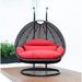 Dakota Fields Germania Wicker Hanging 2 Person Egg Swing Chair in Brown | 78 H x 57 W x 27 D in | Wayfair F76EA57546BC4809AC7CC207695E2413