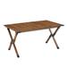 Arlmont & Co. Hartranft Rectangular 33.66" L x 17.52" W Outdoor Camping Table Metal in Brown | 18.5 H x 33.66 W x 17.52 D in | Wayfair