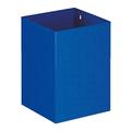 PROREGAL Viereckiger Papierkorb zur optionalen Wandmontage | 21 Liter | Blau