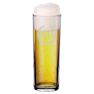 LUXENTU 60. Jubiläum Kölschglas Kölner Stange mit Gravur transparent Image