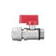 Invena - Red Handle Hot Water pex 16mm x 1/2 Male bsp Shut-Off Valve Compression Pipe
