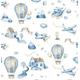 Hot Air Balloon Fabric, Airplane Fabric, Fabric By The Yard, Childrens Fabric, Baby Quilt Fabric, Boys Nursery Babies