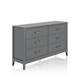 Commode avec 6 tiroirs en MDF Gris Graphite