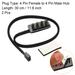 2pcs PWM Fan Splitter Cable 11.8" PC Fan Power Extension Cable Hub 1 to 4 - Black