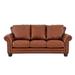 Made to Order Clinton Genuine Top Grain Leather Nailhead Trimmed Sofa