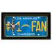 NFL Wall/Desk Analog Clock, #1 Fan with Team Logo - LA Chargers
