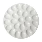 13 Inch Egg Serving Platter in White