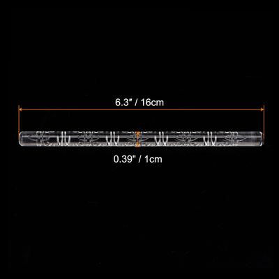 Acrylic Embossed Rolling Pin 16cm x 1cm Roman Pattern - Transparent
