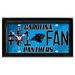 NFL Wall/Desk Analog Clock, #1 Fan with Team Logo - Carolina Panthers