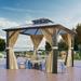 Outdoor Metal Patio Gazebo With Tiered Roof