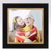 12x12 Frame Gold Real Wood Picture Frame Width 2.25 inches | Interior